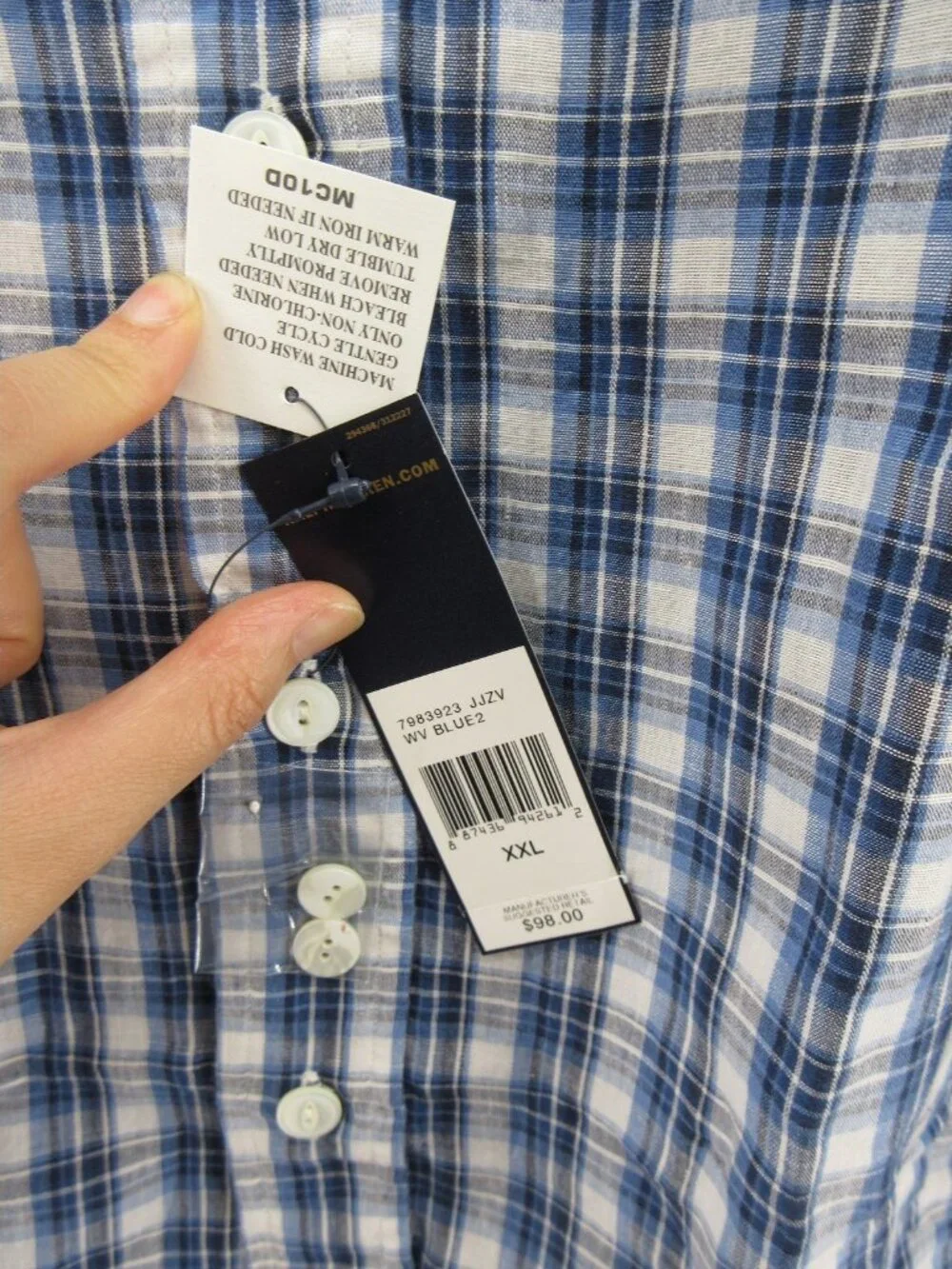 Polo Ralph Lauren Shirt XXL Linen Blend Plaid Button Down Preppy Woven